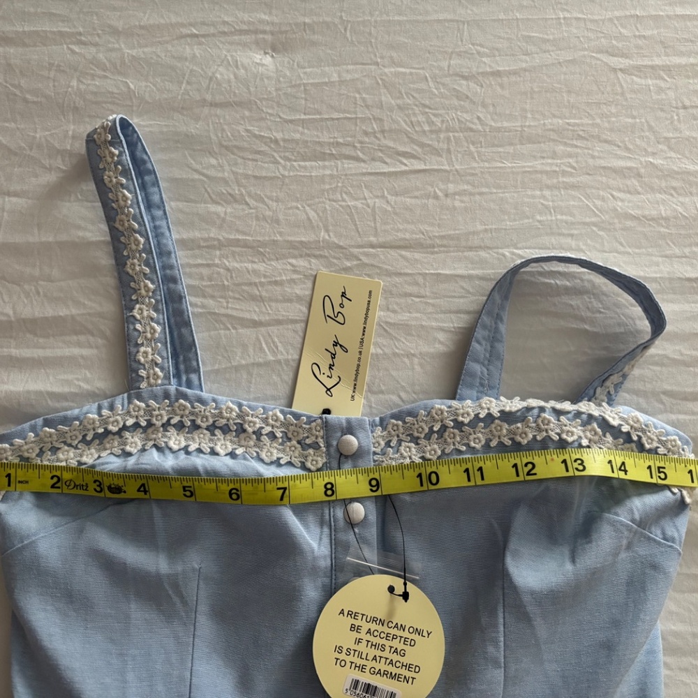 NWT! Lindy Bop Corinna Dress with Embroidered Flowers XS - Picture 8 of 12